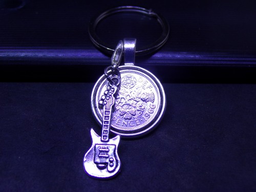 Lucky sixpence keyring - sixpence, &