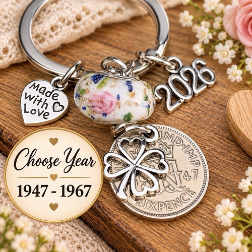 Lucky sixpence charms on - &,