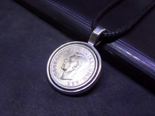Lucky sixpence pendant - lucky,