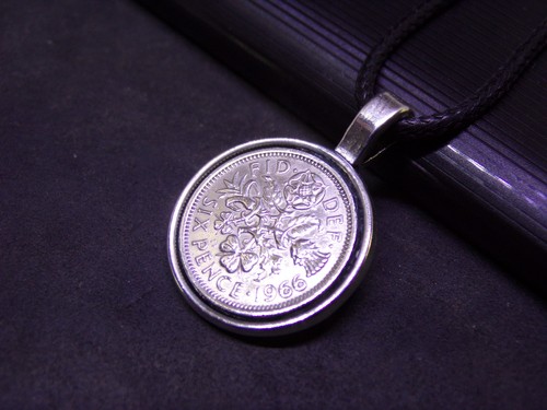 British coin pendant necklace - british,