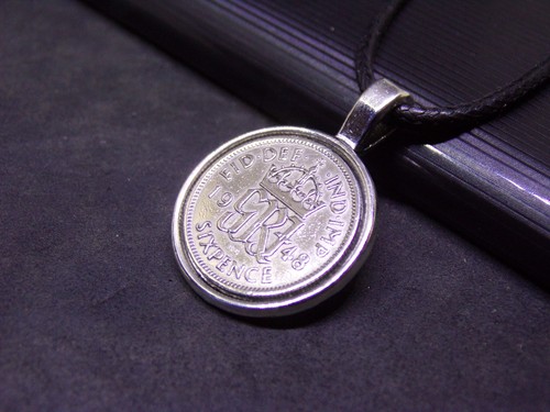 British coin pendant necklace - british,