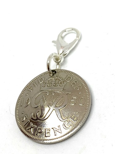 1951 75th lucky sixpence domed - sixpence,