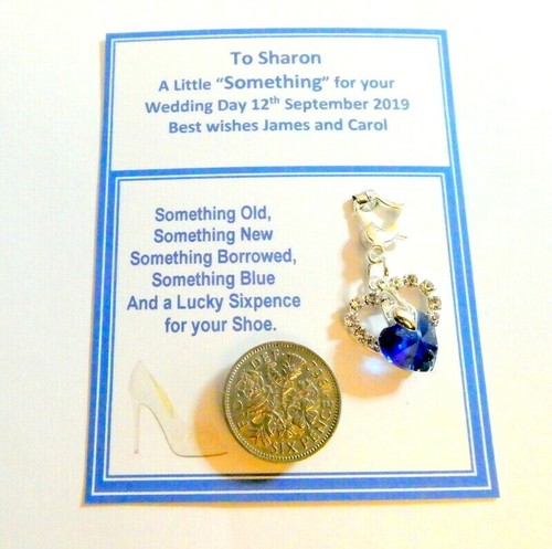 Something blue bridal heart - bridal,