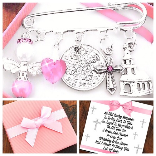 Lucky sixpence christening - lucky,