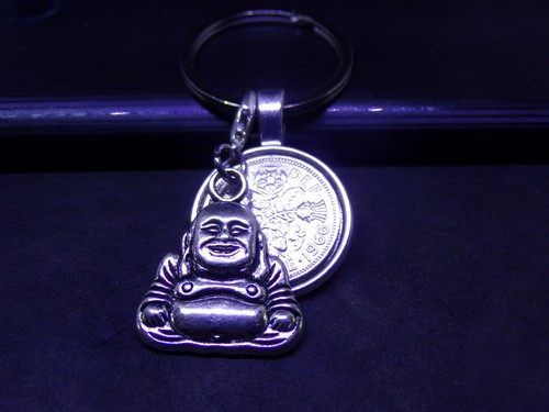 Lucky sixpence keyring - lucky,