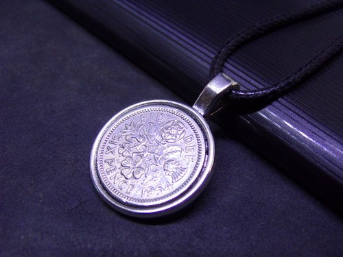 British coin pendant necklace - british,