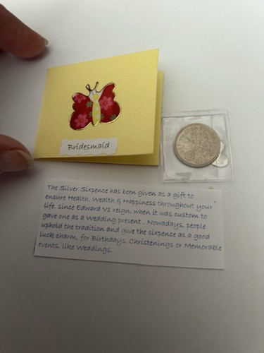 Bridsmaid gift lucky sixpence - lucky,