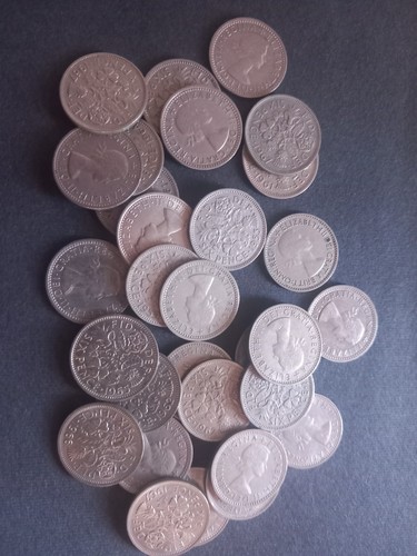 Sixpence coins lucky - x, coins,