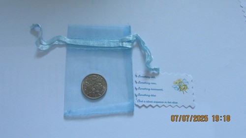 Bride silver sixpence - silver,