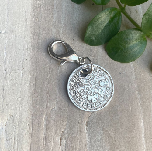 Lucky sixpence clip - lucky, charm