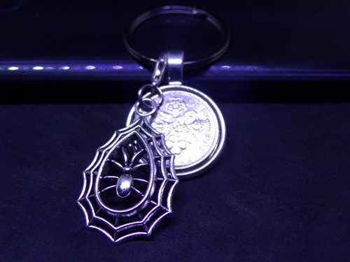 Lucky sixpence keyring - sixpence, &
