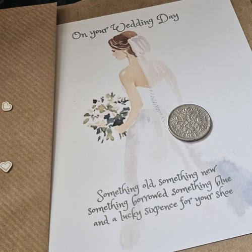 Wedding day bride - day, card