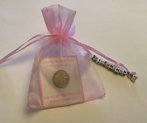 Personalised lucky sixpence - lucky,