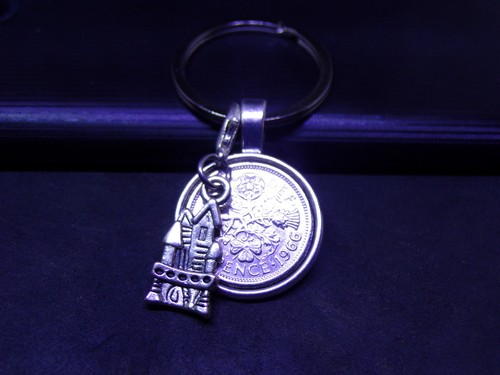 Lucky sixpence keyring fairy - keyring,