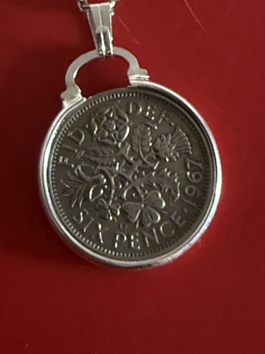 1967 british coin pendant - 1967,