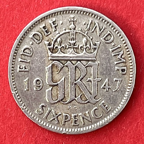 1947 lucky sixpence - lucky, coin~6p